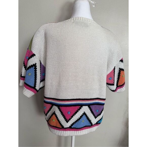 Melbourne Elements Multicoloured Short Sleeve Knit Top Size S - Picture 5 of 7